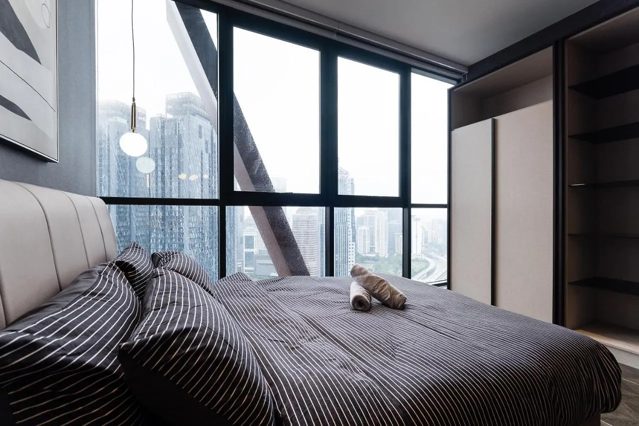 公寓 Scarletz Klcc Studio Suites 4 Pax Luxury Modern Style Wifi 100Mbps 吉隆坡
